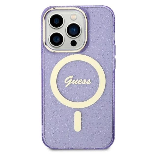 Guess GUHMN61HCMCGU iPhone 11 / Xr 6.1" purpurowy/purple hardcase Glitter Gold MagSafe (Apple iPhone 11) (GUE002927-0)