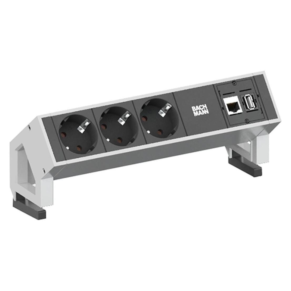 Bachmann DESK2 - 3xSchuko, 1xCAT6 & (3x, CEE 7/3) (902.301)