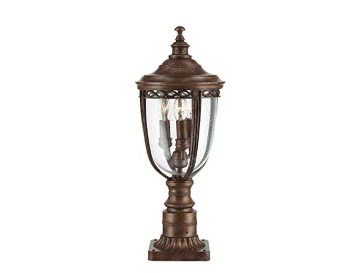 Englisch Bridle Drei Licht Medium Pedestal Britische Bronze