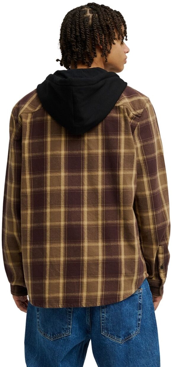 Langarmhemd DC SHOES "Ruckus", Herren, Gr. S, braun (coffee bean), Obermaterial: 100% Baumwolle., Hemden Langarmhemd