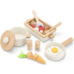 New Classic Toys Holzpfannenset mit Auflaufform