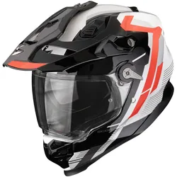 Scorpion Exo, Motorradhelm, Scorpion ADF-9000 AIR Patrol Adventure Helm Schwarz / Rot XL (XL, 60 - 61 cm)