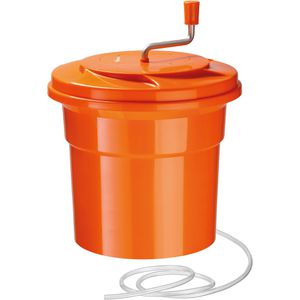 Bartscher Salatschleuder K1-25L 120709, Kunststoff, 25,0 Liter, orange, mit Kurbel