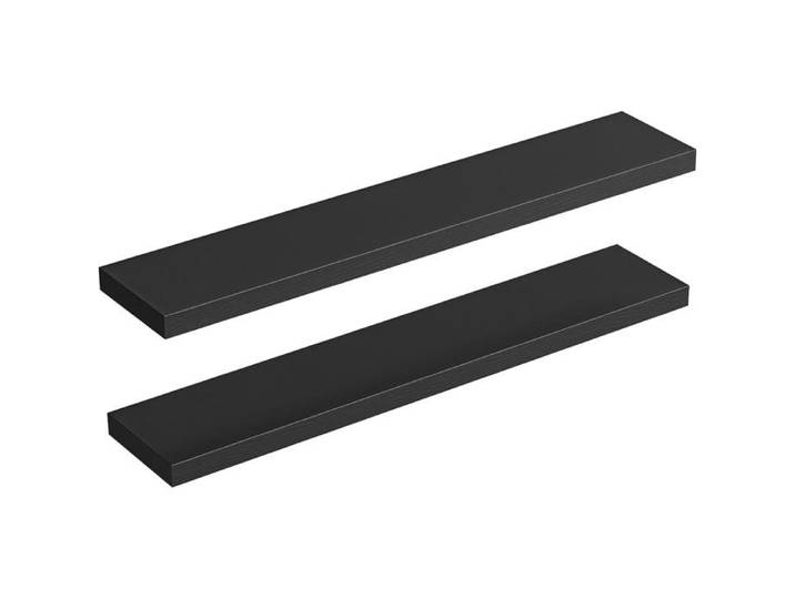 HOOBRO Étagères Murales Lot de 2 Tablettes Flottantes Suspendues avec Supports Cachés Longueur 120 cm Noir