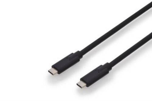 Digitus USB-Kabel USB 3.2 Gen1 USB-C Stecker, USB-C Stecker 1.00m Schwarz doppelt geschirmt AK-300139-010-S