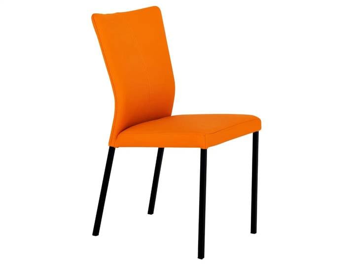 Stuhl Island Sit / Farbe: Mandarin / Material: Leder