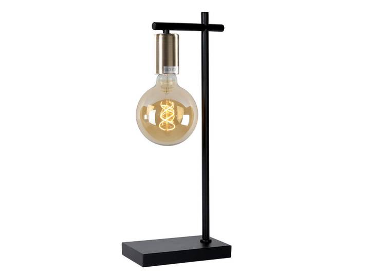 Tischleuchte 5098 Cross, Bernsteinfarben, Metall, rund, 12x52x20 cm, Eec, transportabel, Lampen & Leuchten, Innenbeleuchtung, Tischlampen, Tischlampen