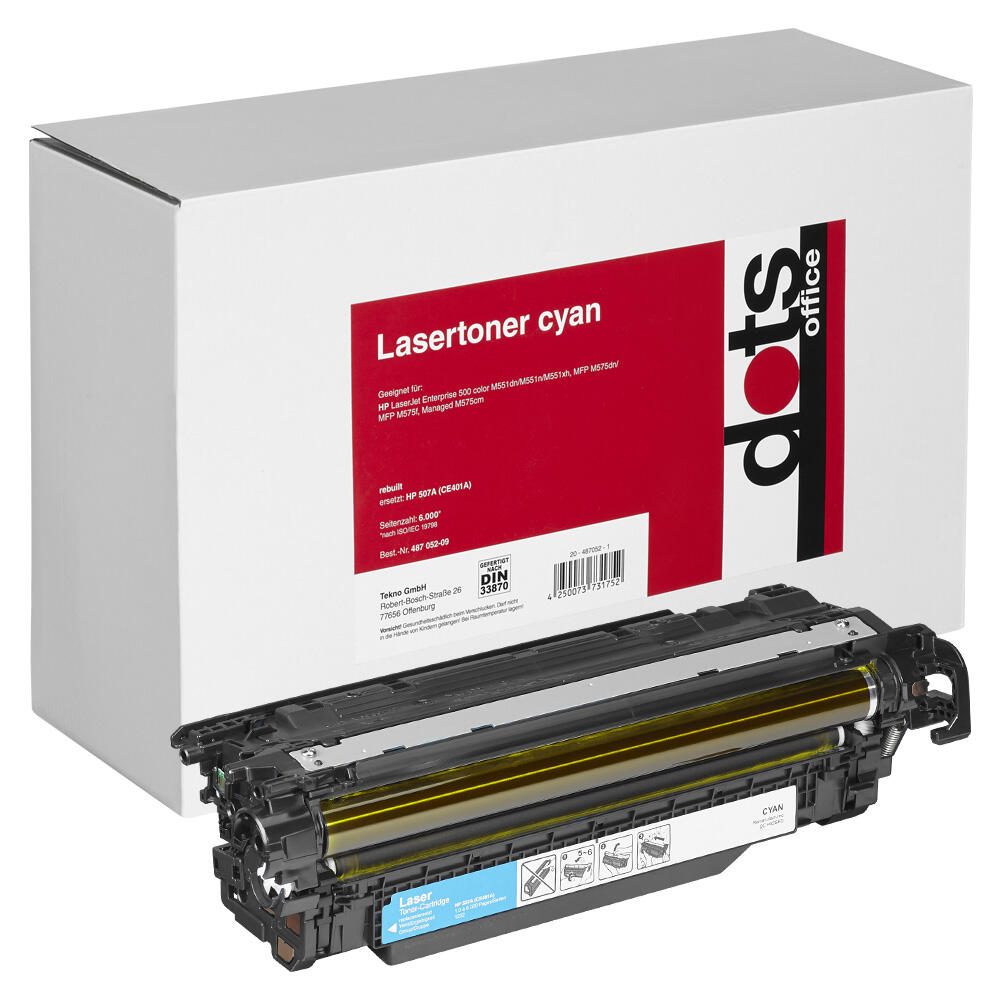 dots Toner kompatibel zu HP 507A (CE401A) cyan 1232,0003-DOTS