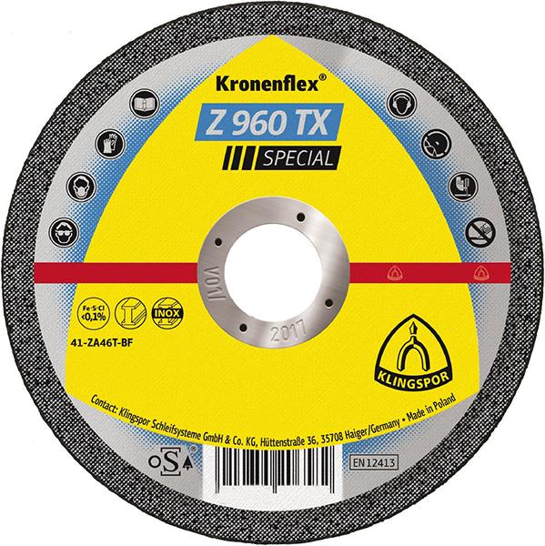 KLINGSPOR Trennscheibe Z 960 TX Special für die Edelstahlbearbeitung