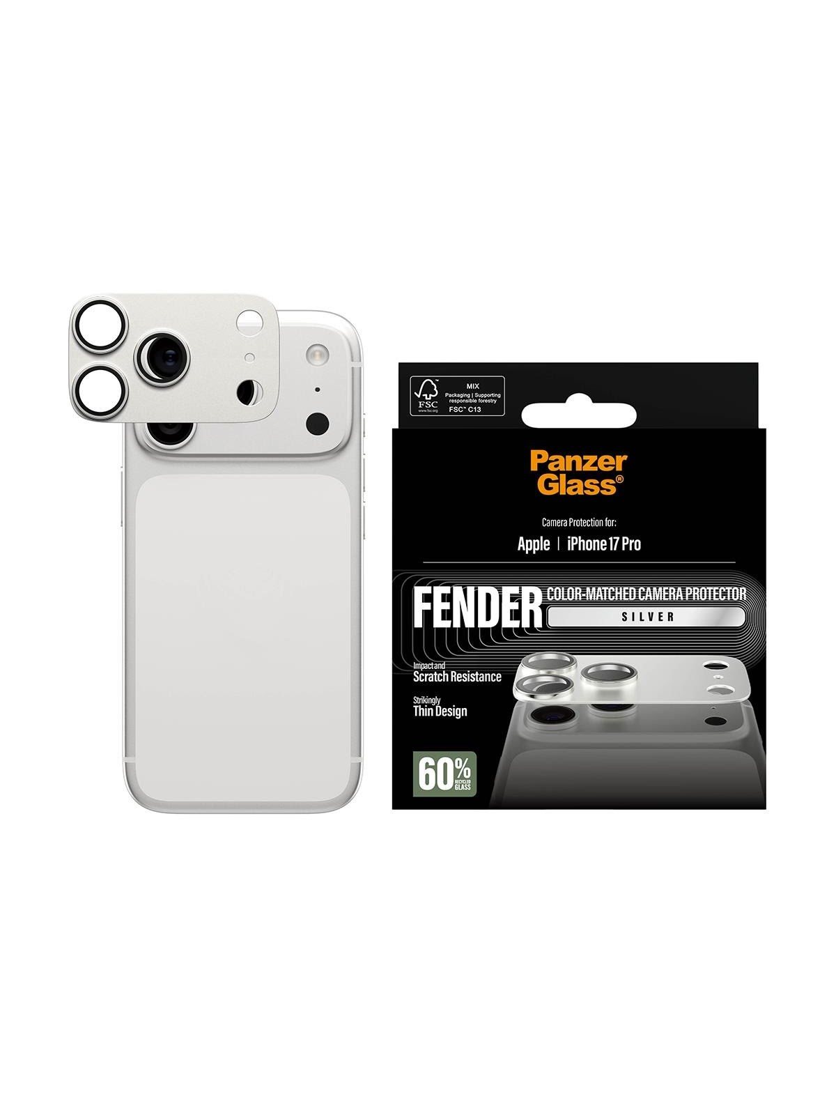 PanzerGlass Fender Camera Protector Silver iPhone 17 Pro