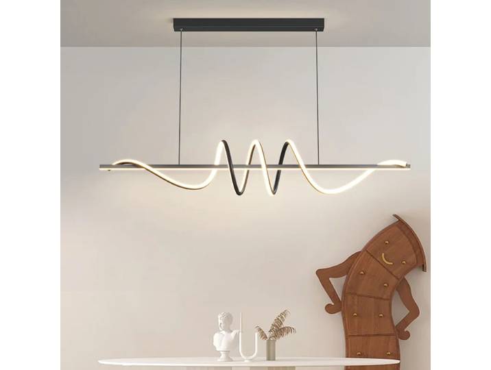 Lampes suspendues LED modernes pour salle à manger cuisine lampes suspendues éclairage intérieur minimaliste décor à la maison blanc noir lampes de cuisine