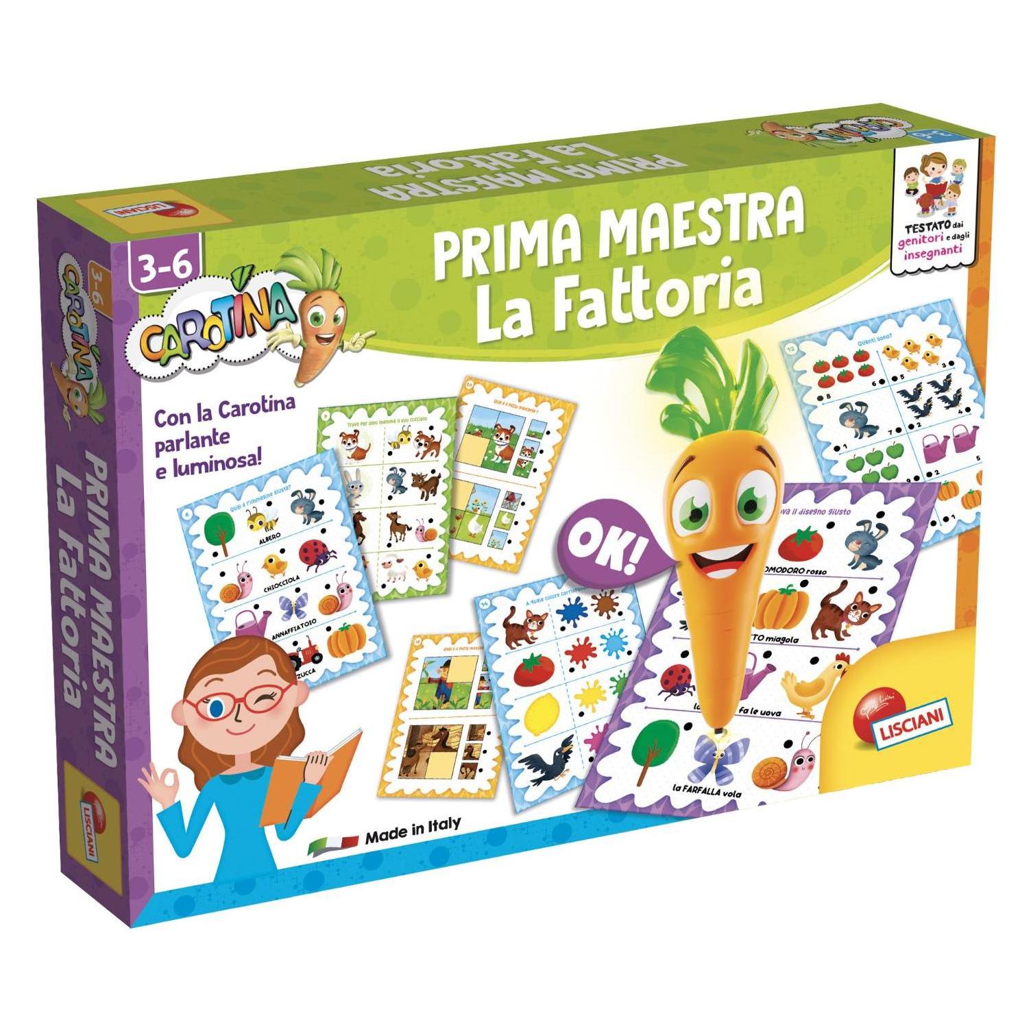 Lisciani Carotina Prima Maestra Maxi Schede Fattoria (Italienisch) (55643701)