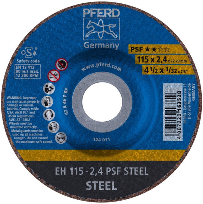 Pferd Disque à tronçonner décalé A46PPS 115x2,4mm (61740122)