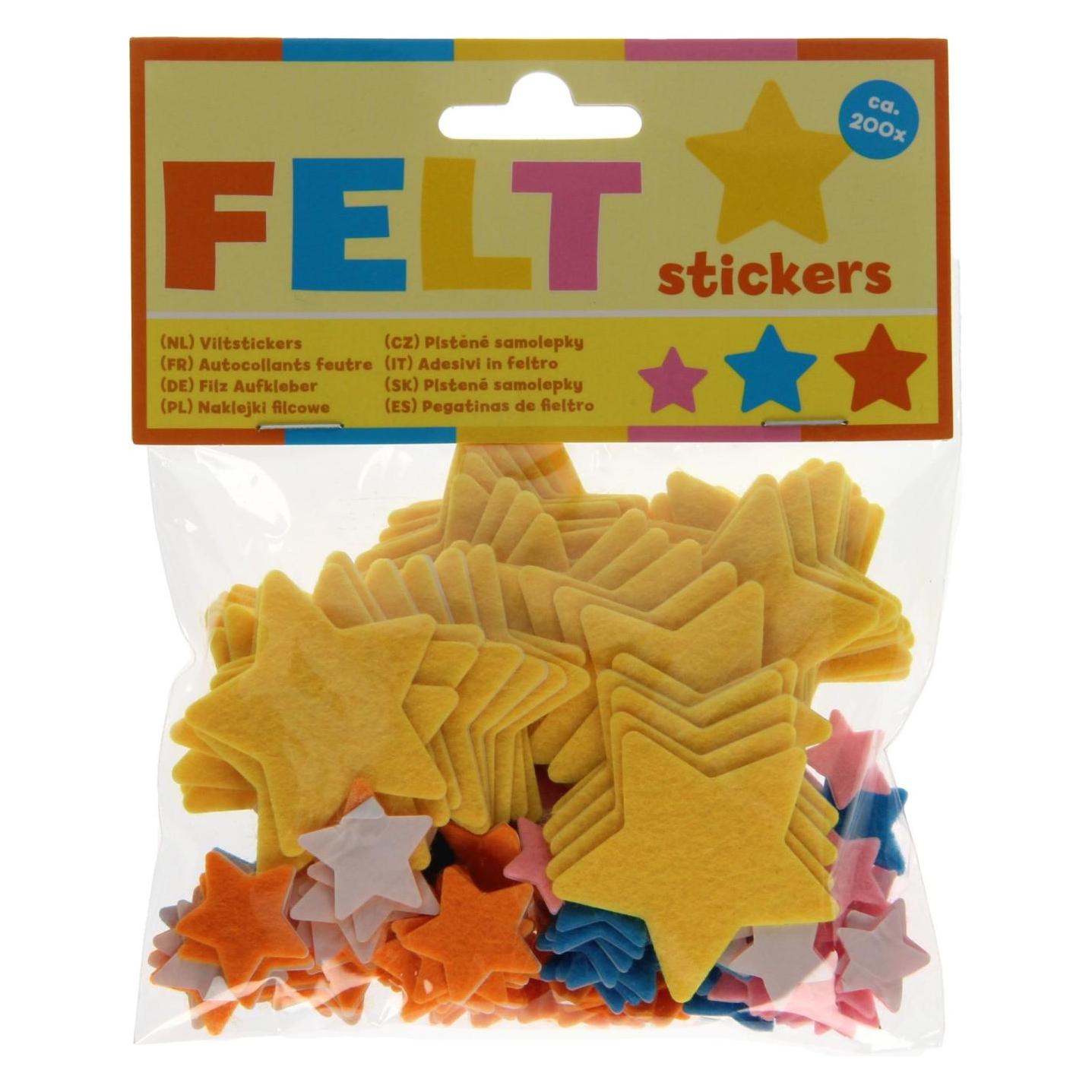 Wins Holland Filzaufkleber - Sterne, 200 Stück. (200 Sticker) (39132271)