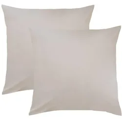 BettwarenShop Single Jersey Kissenbezug Ulm 2er Pack 40x40 cm | platin - grau