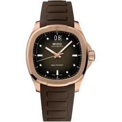 Mido Multifort TV braun Roségold Big Date Herrenuhr M049.526.37.291.00
