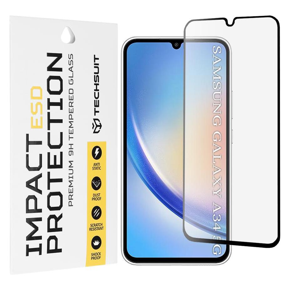 Techsuit - ESD Glass - Samsung Galaxy A34 5G - Black (Samsung Galaxy A34 5G) (60230410)