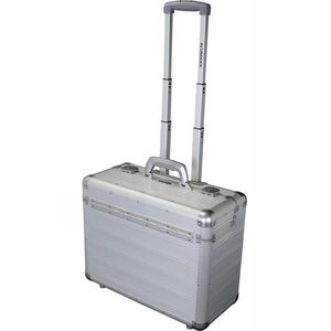 Alumaxx Pilotenkoffer Discovery 45162, silber, 35 Liter, Laptopfach 15,6'', 2 Rollen & 2 Schlüsselschlösser, Aluminium