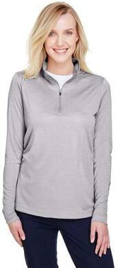 Team 365 TT31HW Women's Zone Sonic Heather Performance Quarter-Zip Pullover T-Shirt size 3XL   Polyester