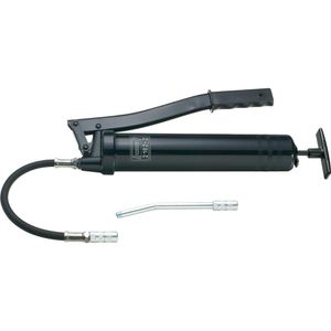 Hazet Fettpresse 2162-2, schwere Ausführung, mit Mundstück, Einhandpresse, max. 400 bar, 500g Kartuschen & 500g loses Fett