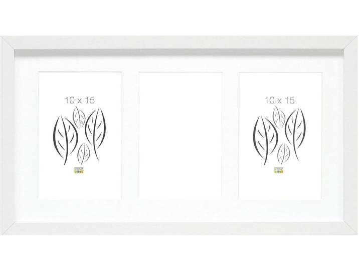 Deknudt Frames fotolijst S66KA6 - wit - 3 verticale foto's 10x15 cm
