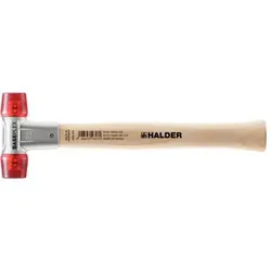 BASEPLEX-Schonhammer, Celluloseacetat / celluloseacetat mit Zinkdruckguss-Gehäuse und Holzstiel | D=25 mm | 3906.025
