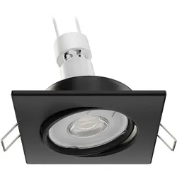 ledscom.de Deckeneinbaustrahler RIR Einbaurahmen schwarz matt eckig schwenkbar GU10 LED 5,473W= 5,473W 468lm 30° warm-weiß