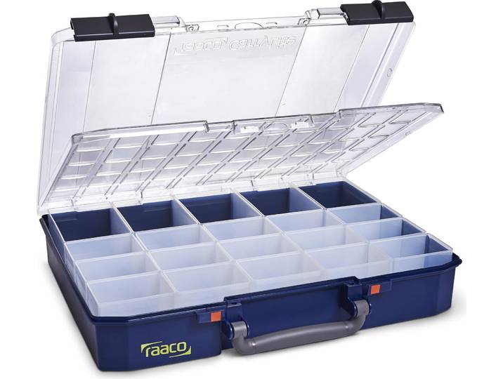 raaco CarryLite 80 5x10-20/DLU Bleu Polycarbonate (PC)\, Polypropylène (PP)