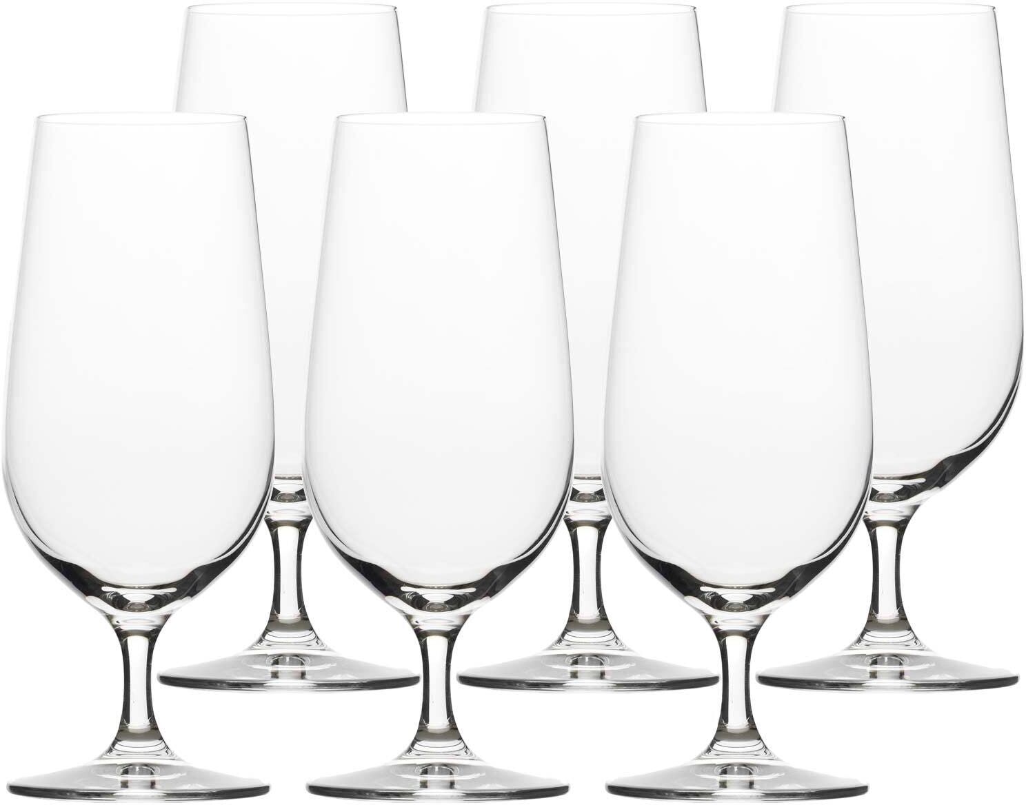 Bierglas STÖLZLE "Biergläser Grand Cuvée 300 ml 6er Set transparent", bunt (transparent), Glas, Trinkgefäße, Bierglas