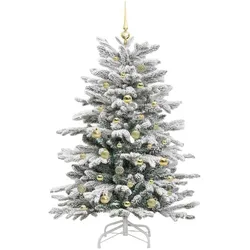 vidaXL, Weihnachtsbaum, Paul (mit LEDs und goldenen Kugeln) (150 cm)