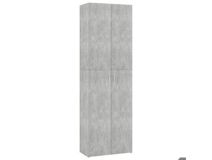 Soldes saison Armoire de bureau Gris béton 60x32x190 cm Bois d'ingénierie - Stabilité - résistance à l'humidité_FR66209
