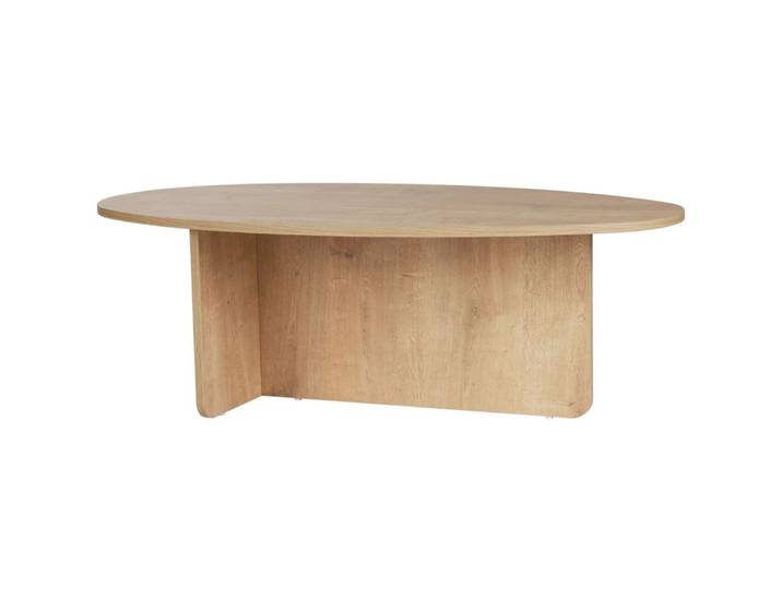 Table basse organique effet chêne clair 120 cm