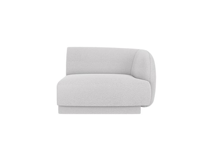 Modulares Sofa Seitenelement „Miley“ Bouclé Hellgrau Chosen by Bloomingloft