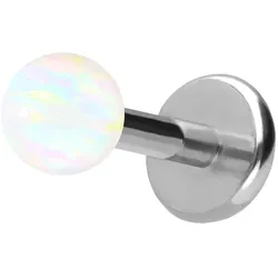 Titan Labret mit Push Fit SYNTHETISCHER OPAL