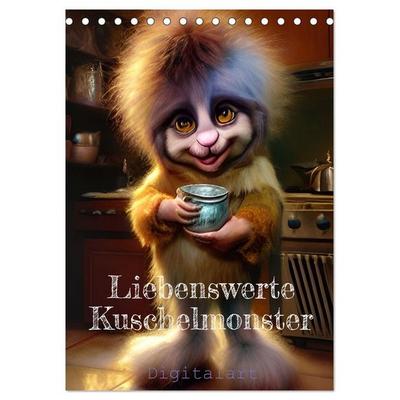Liebenswerte Kuschelmonster - Digitalart (Tischkalender 2026 DIN A5 hoch), CALVENDO Monatskalender