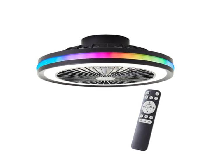 Brilliant G99280/06 Palmero Plafonnier LED avec ventilateur Module LED 40 W noir