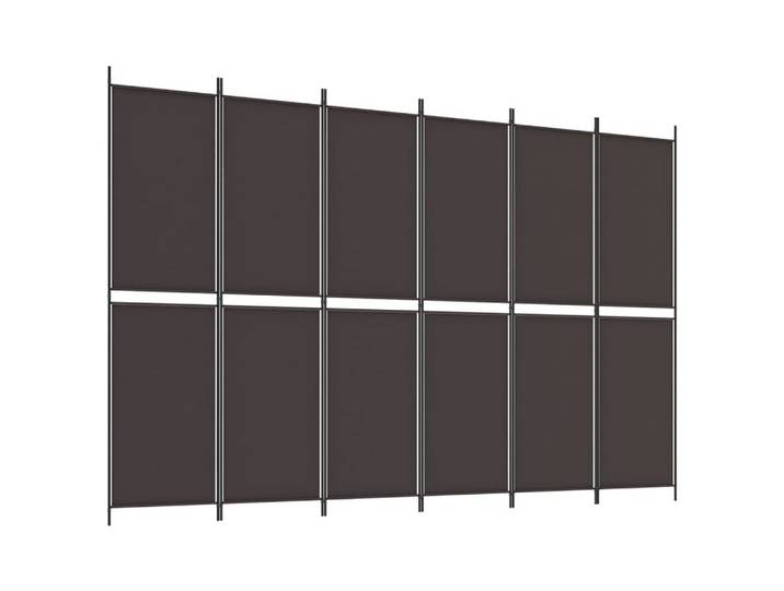 furnicato Raumteiler Brauner aus Stoff 300 x 200 cm - Klappdesign, 1-tlg.