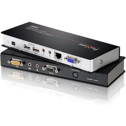 Aten CE770: KVM-Extender, VGA/USB/RS232, KVM Switch, Schwarz, Silber