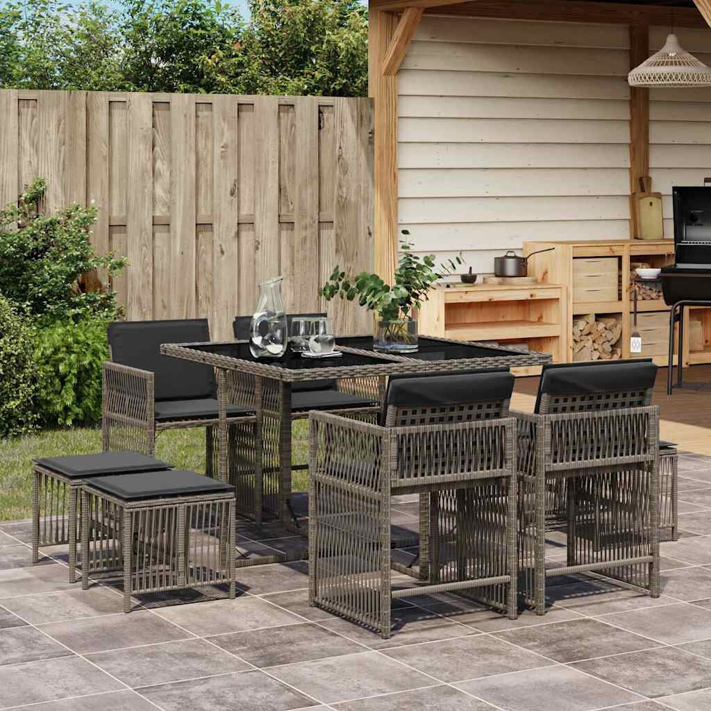 Rebrilliant Patio Dining Set with Grey/Grey