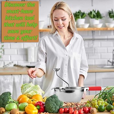 Bezrat Stainless Steel Food Mill with 3 Grinder Discs (Black)
