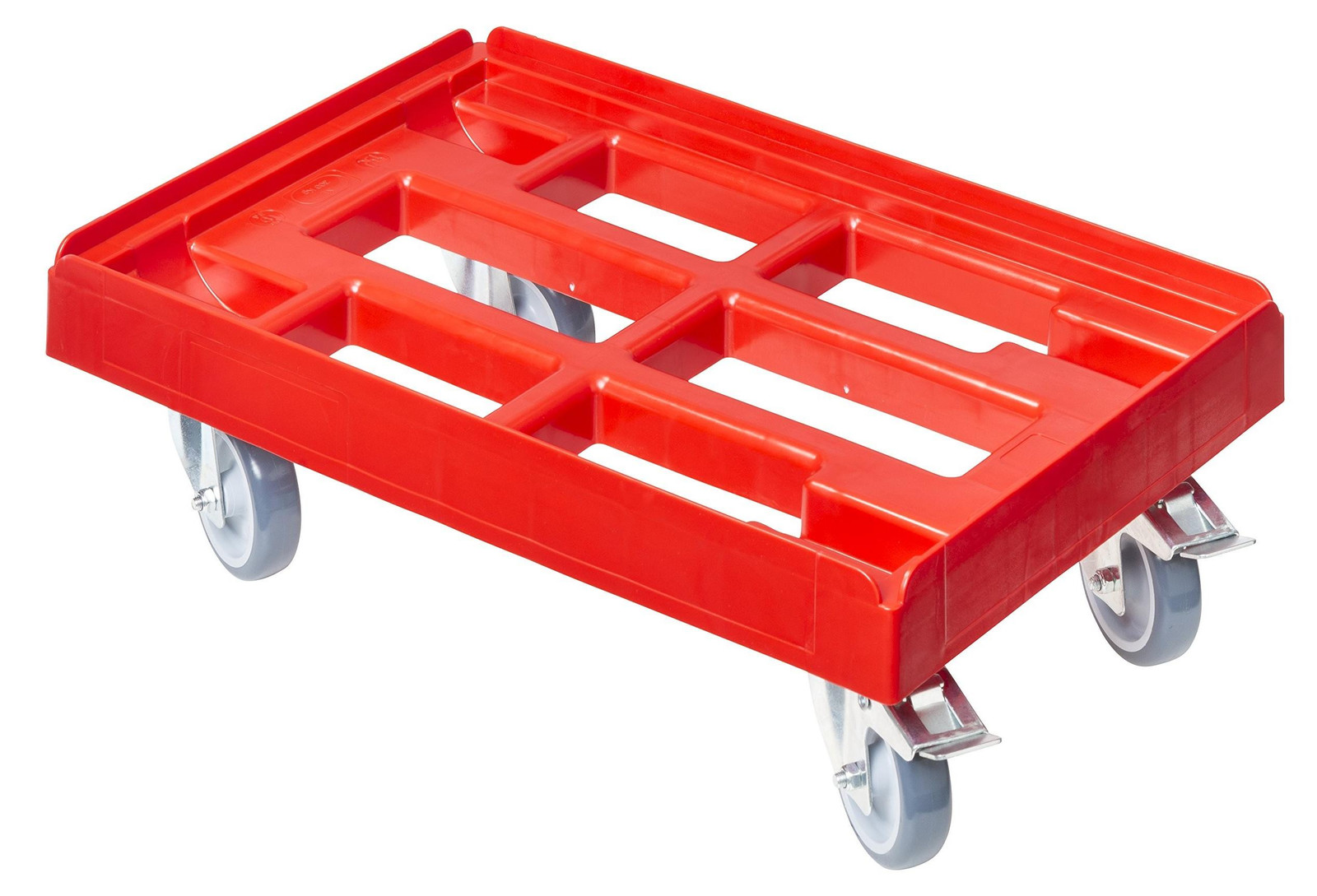 Transportwagen voor kratten met remmen