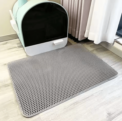 Inspire Curations CleanStep Double Layer Waterproof Cat Litter Mat gray 40x50cm
