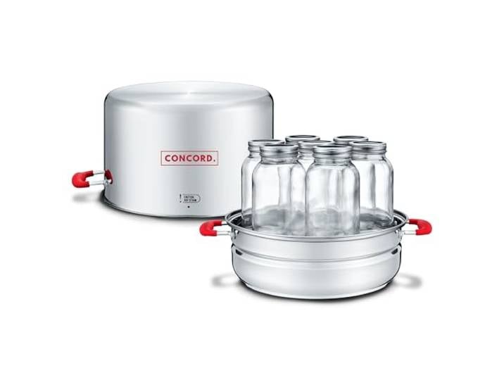 Concord Dampfkannen-Set aus Edelstahl Inklusive Einmachglas und Einmachgläsern (Induktionskompatibel)