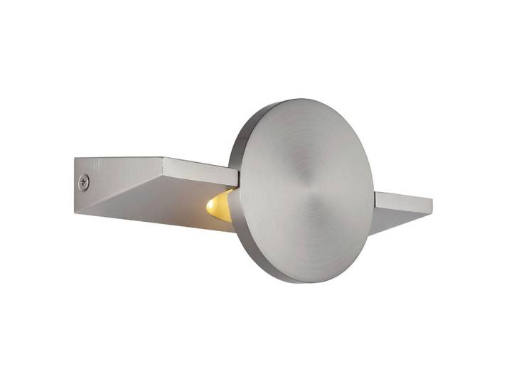 Led-Wandleuchte Jasper, Nickelfarben, Metall, 16 mm, rechteckig, 10x20 cm, CE, drehbar, Lampen & Leuchten, Innenbeleuchtung, Wandleuchten