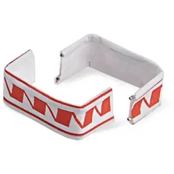 Verschluß-Clip U-Form (PAP/FE) rot/weiß 33 x 8 mm