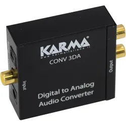 Karma Italiana CONV 3DA Audiowandler Schwarz (Digital -> Analog), Audio Adapter, Schwarz