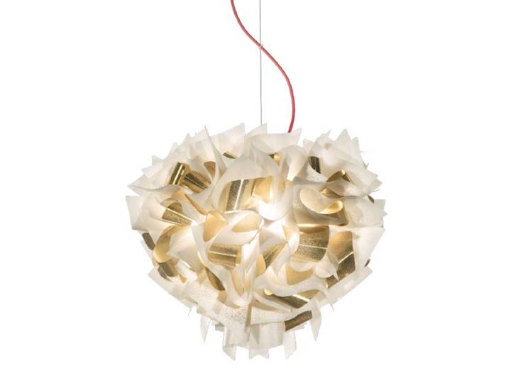 Slamp Pendelleuchte Veli - Aurea (rotes Kabel) , 60 Außergewöh
