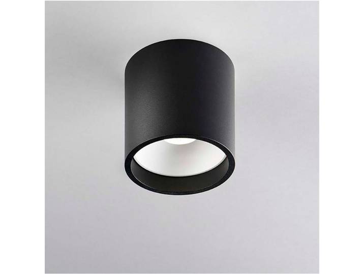 Plafonnier Solo 1 Round, noir/blanc, Ø 8 cm - LIGHT-POINT - Cuisine - Aluminium