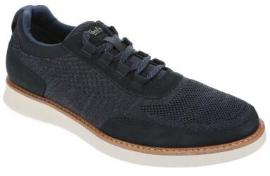 Florsheim Launch Knit Elastic Lace-Up Slip-On - Mens 12 Navy Slip On W