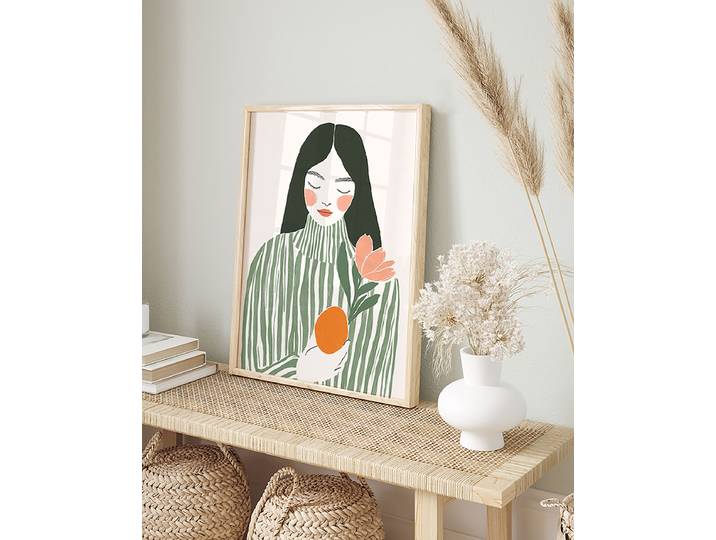 Kunstdruck Fruit & Cheeks Abdeckung: Acrylglas Rahmen: Buche, lackiert Multicolor 32 x 42cm